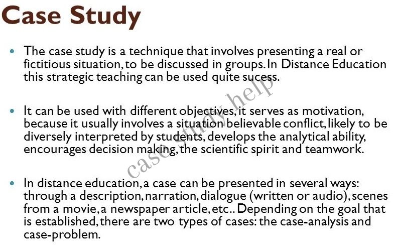 what is the purpose of a case study in education