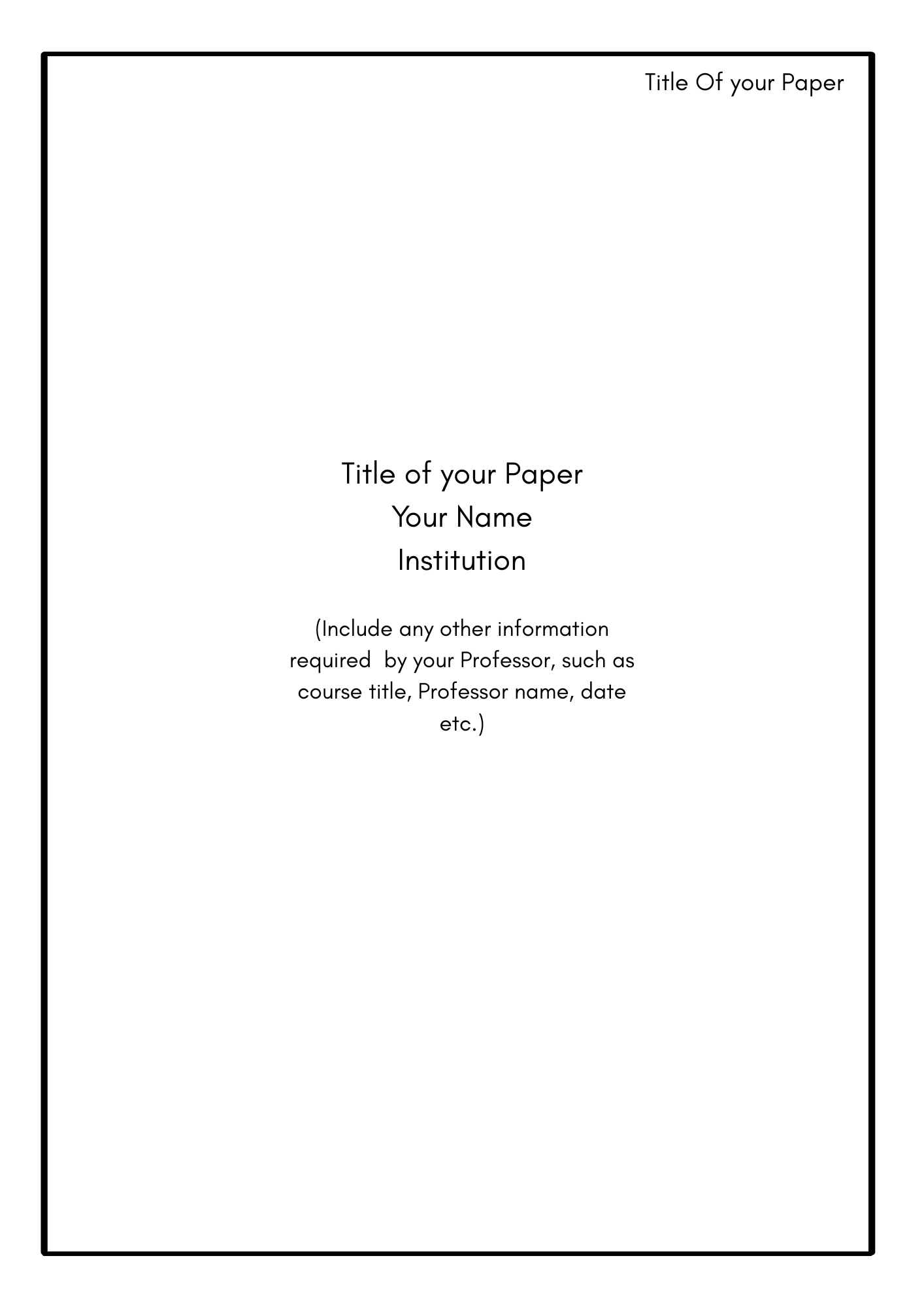 Assignment Cover Page Idea, Format, Elements & Templates