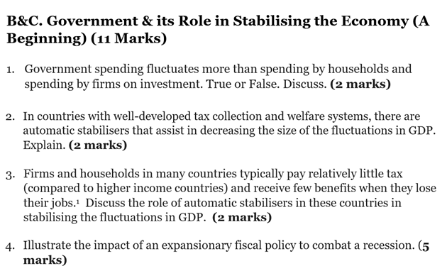 Government & its Role in Stabilising the Economy