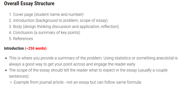 overall essay structure